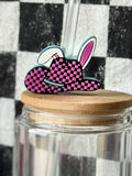 Easter bunny cowboy hat   3D Printed Straw Topper | Reusable Cup Accessory | Tumbler Straw hugger