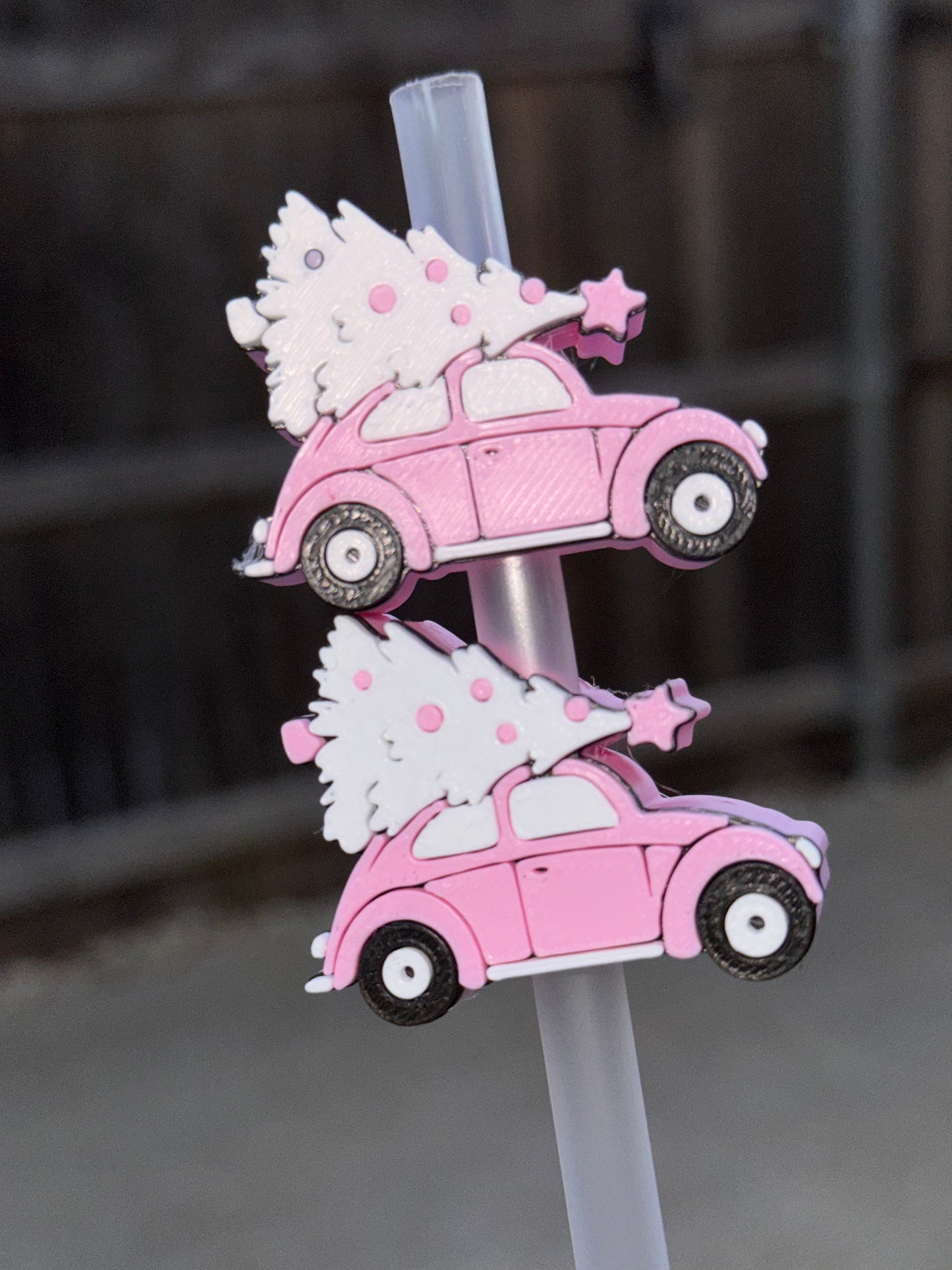 Christmas Car Straw Topper