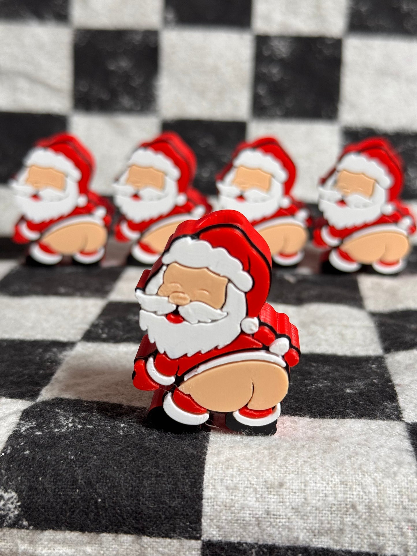 Santa booty Straw Topper