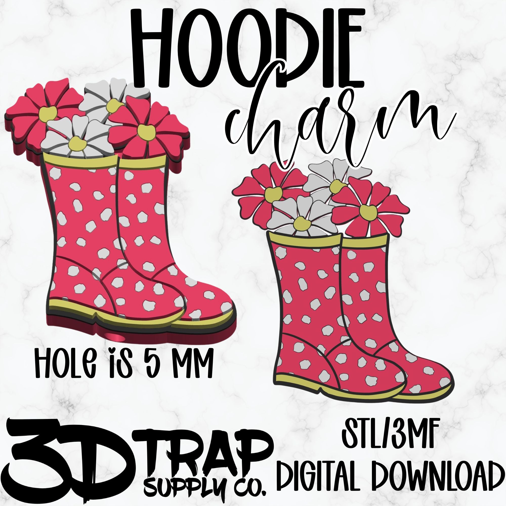Rain boot Hoodie Charm STL/3MF
