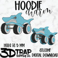 Shark Monster Truck Hoodie Charm STL/3MF