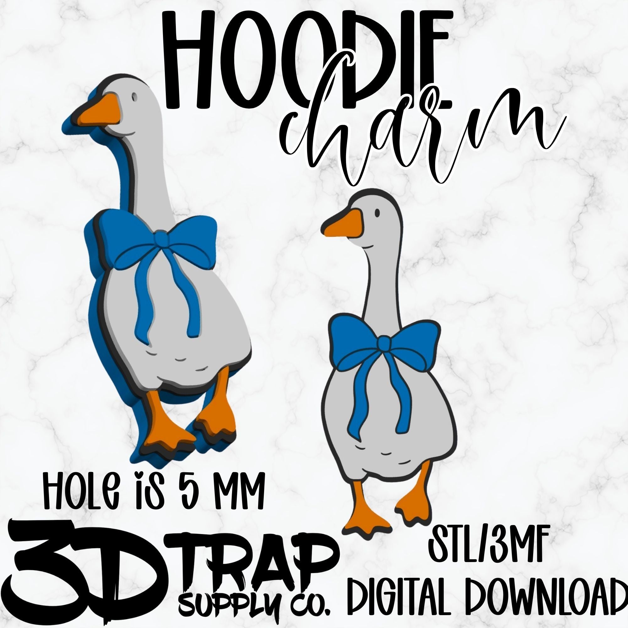 Goose Hoodie Charm STL/3MF