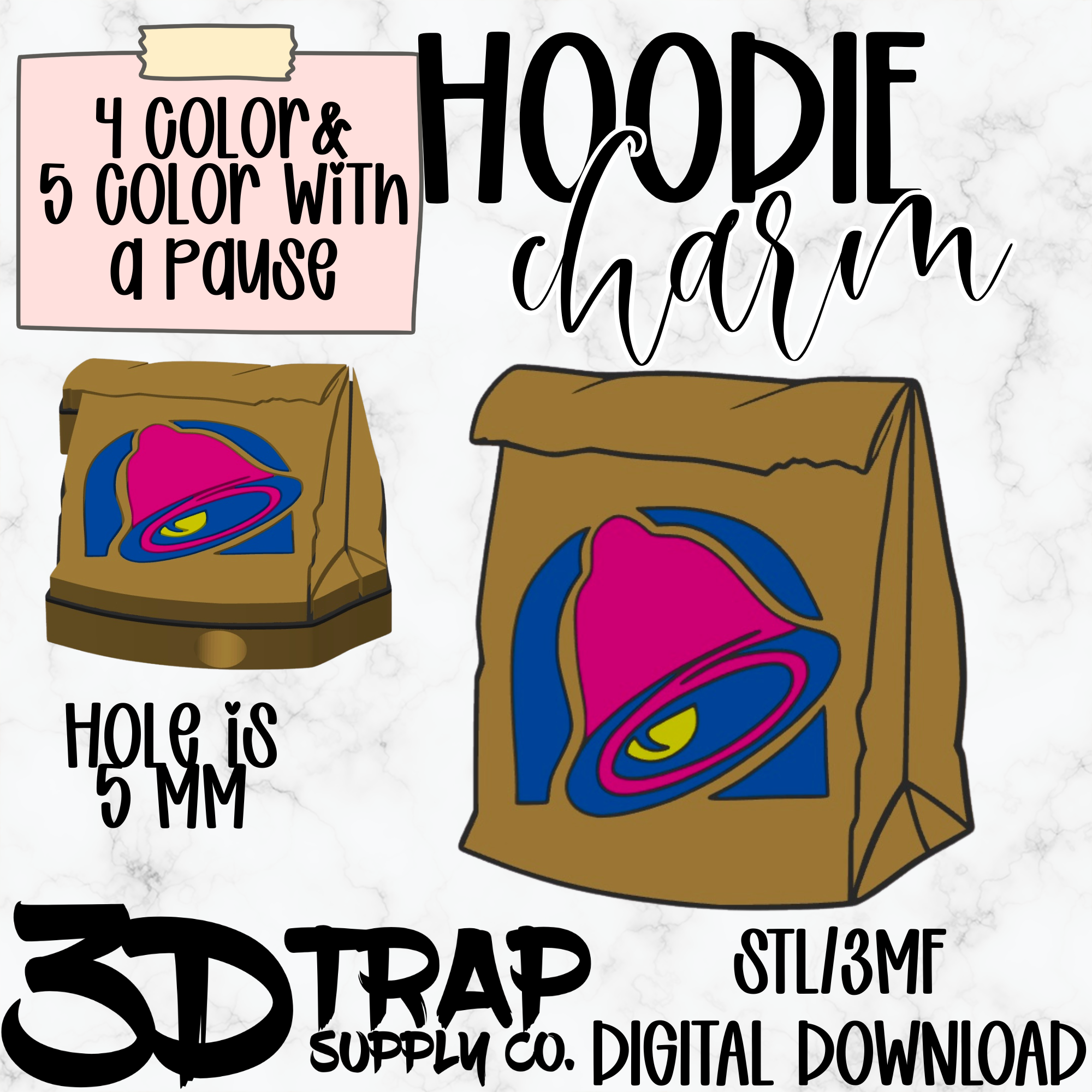 TB Bag Hoodie Charm STL/3MF