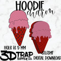 Strawberry Ice cream Hoodie Charm STL/3MF