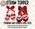 Skull Cherries Straw Topper