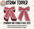 Ruffle Bow Straw Topper