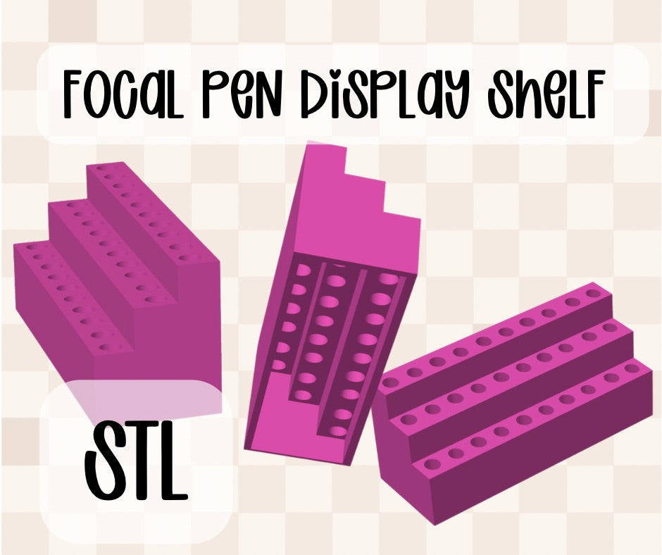 Focal pen beaded pen Display shelf STL 3MF FILE
