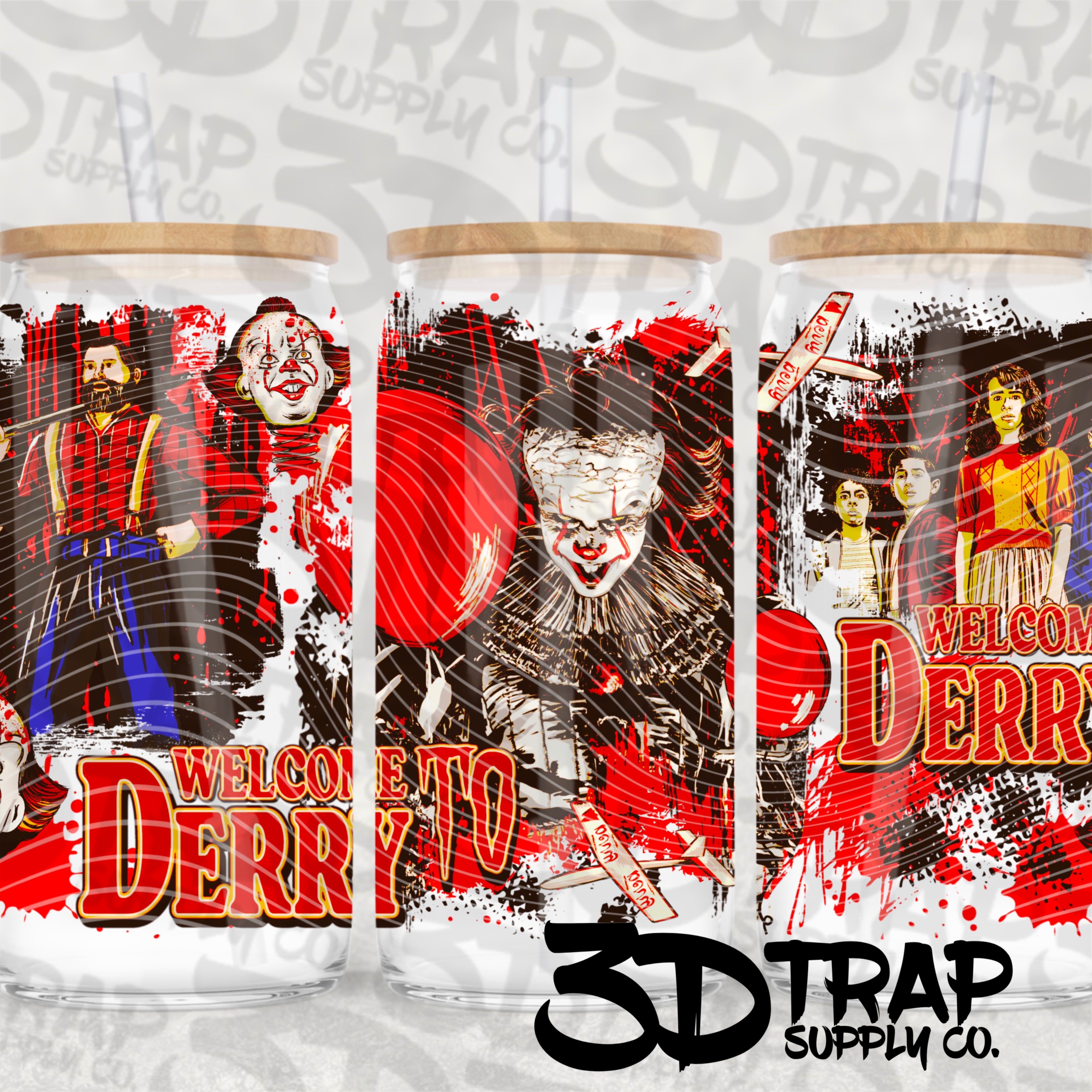 Derry 16 0z  Libbey glass UV DTF Wrap