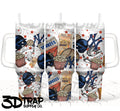 Watercolor NY baseball tumbler  Digital 40 0z  Design PNG |  Instant Download