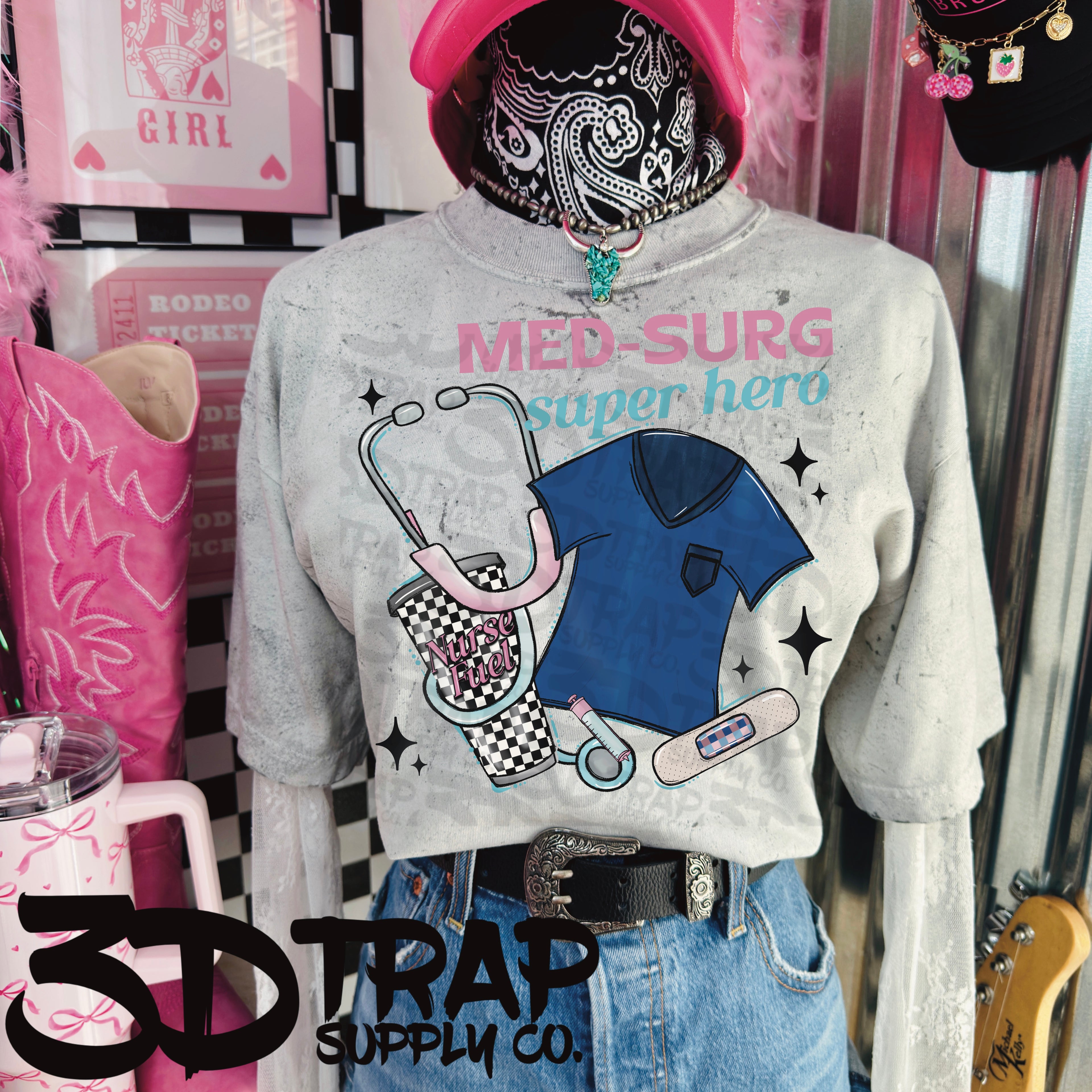 Med-Surg Superhero Graphic T Shirt Unisex | Soft Style Tee | Trendy Casual Everyday Shirt