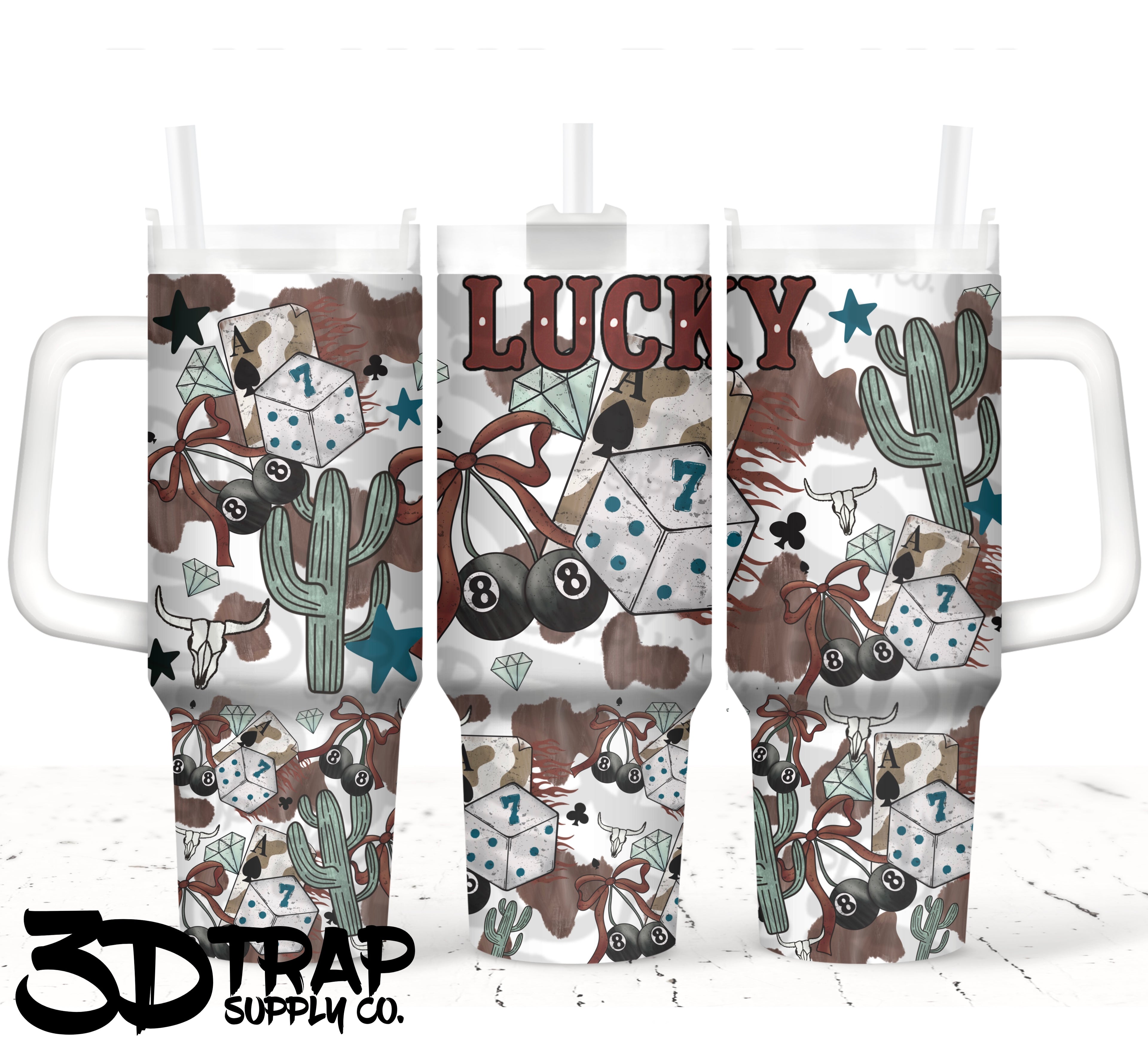 Lucky 40 OZ tumbler design