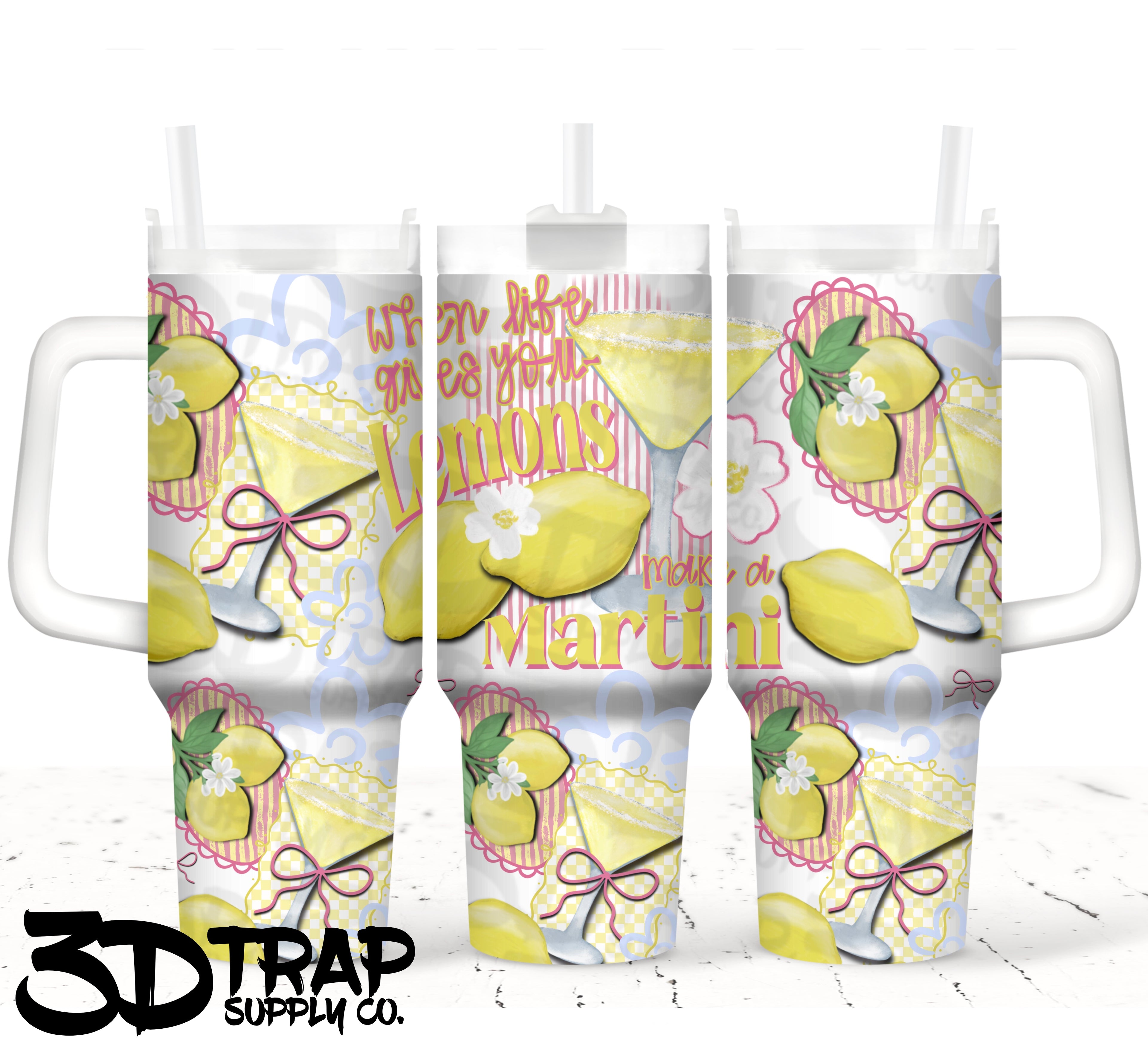 Lemon Martini 40 OZ tumbler design
