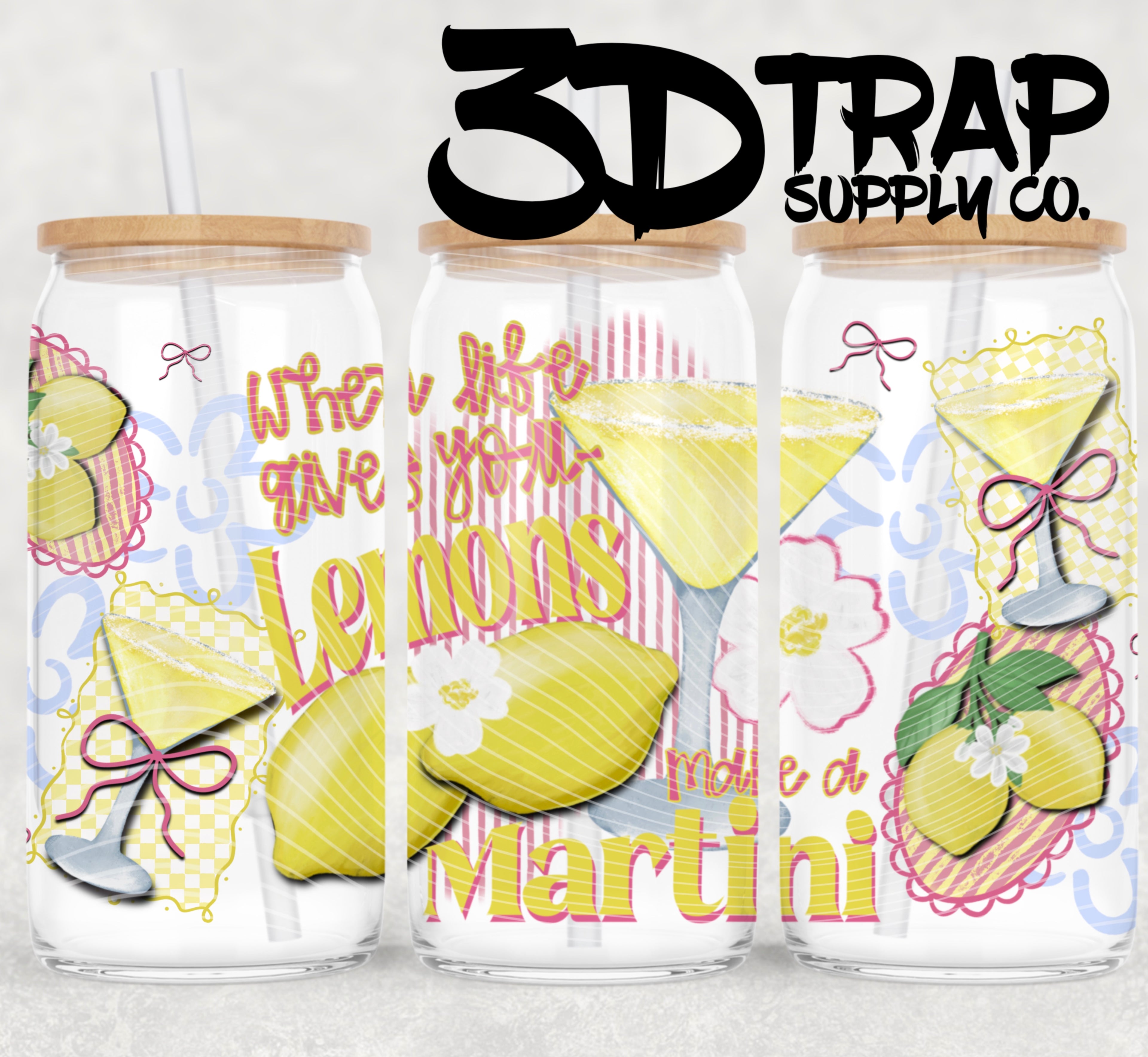 Lemon Martini 16 oz Design