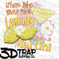 Lemon Martini Digital T-Shirt Design PNG |  Instant Download l