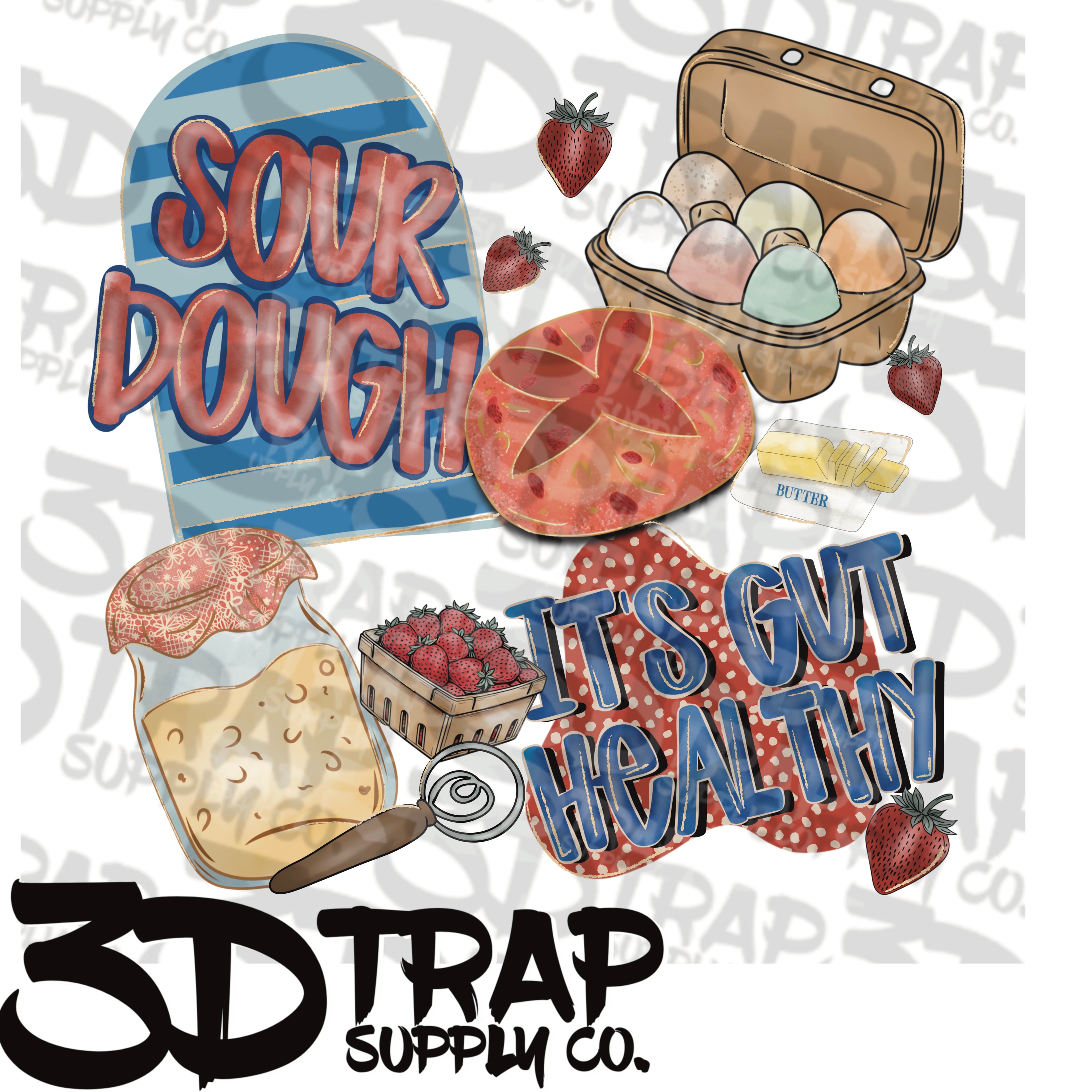 Gut healthy Digital T-Shirt Design PNG |  Instant Download