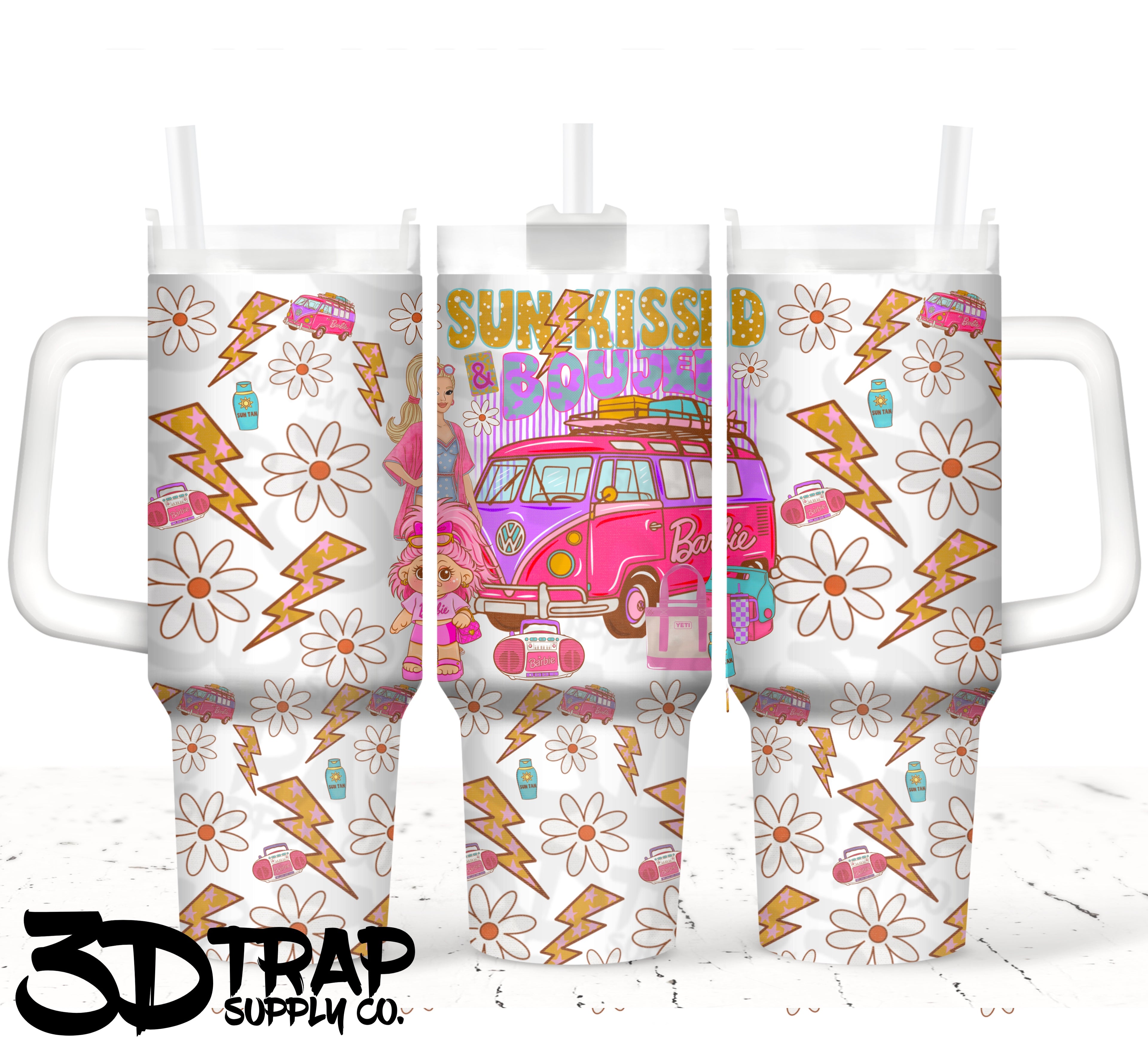 Sun-kissed 40 OZ tumbler design