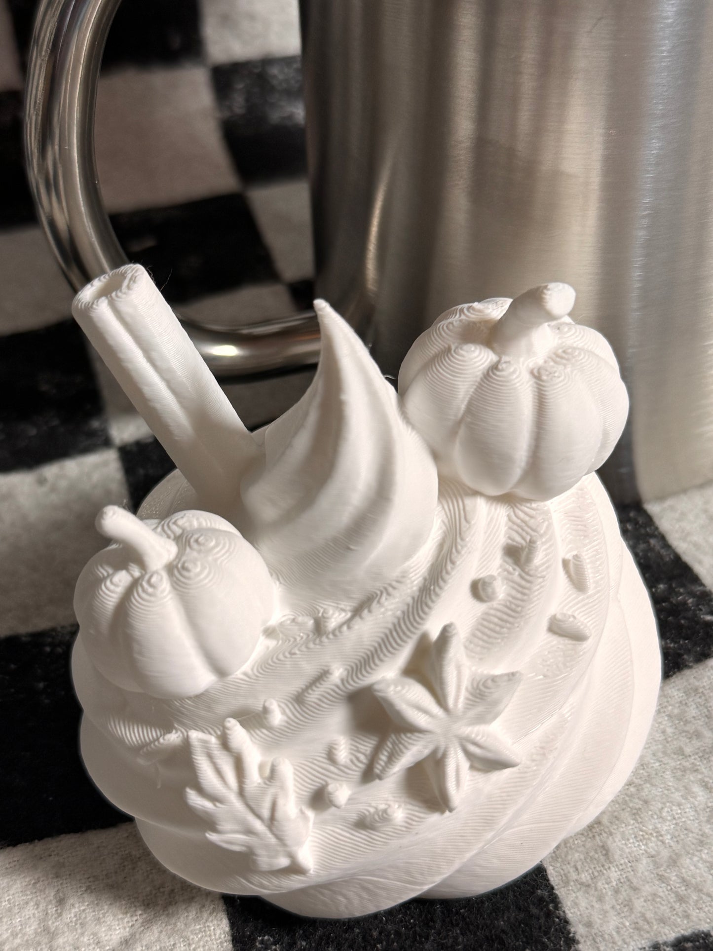 Pumpkin spice latte whip cream topping 3d printed