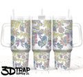 Spring floral  40 OZ tumbler design