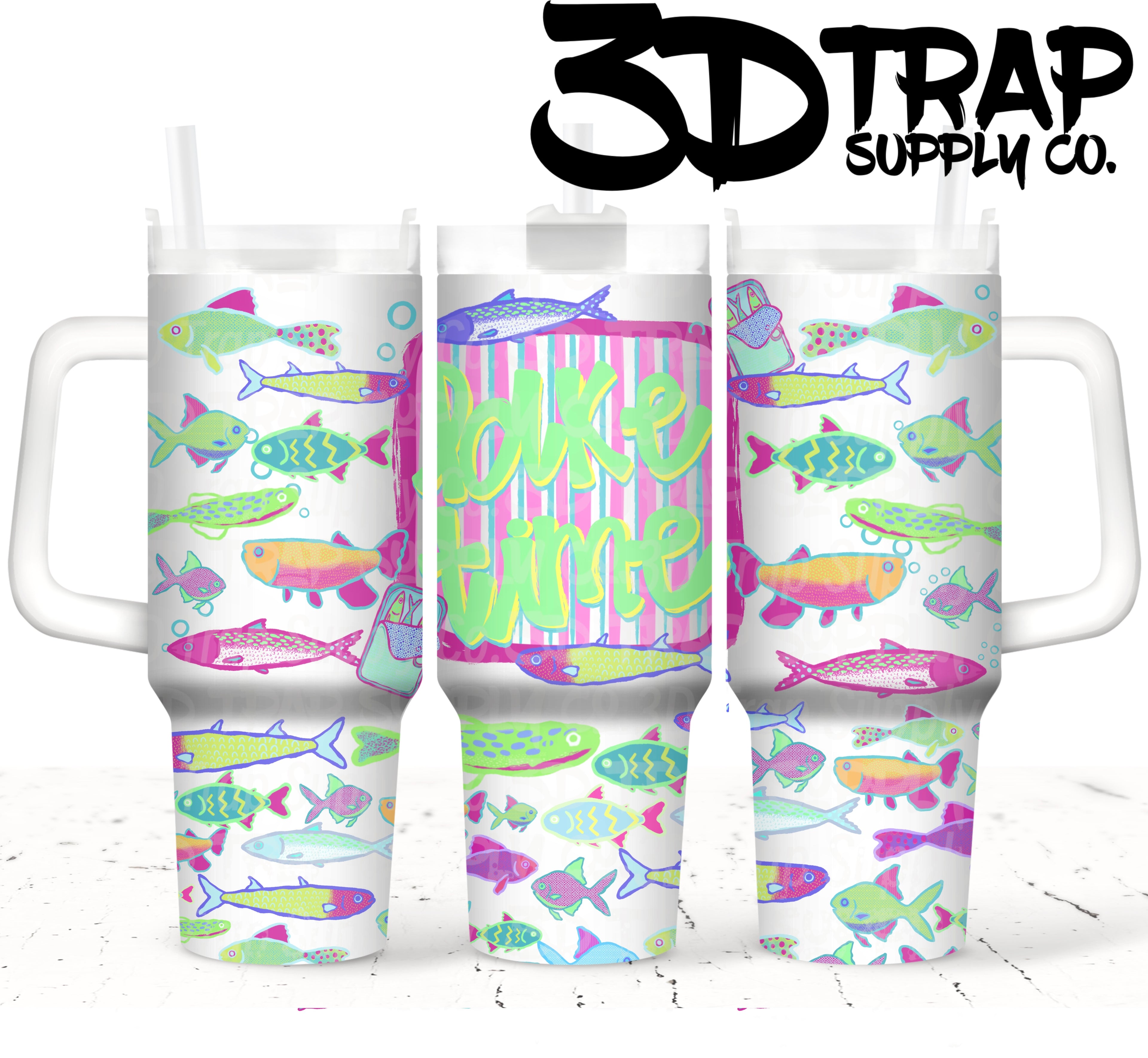 Lake time   40 OZ tumbler design