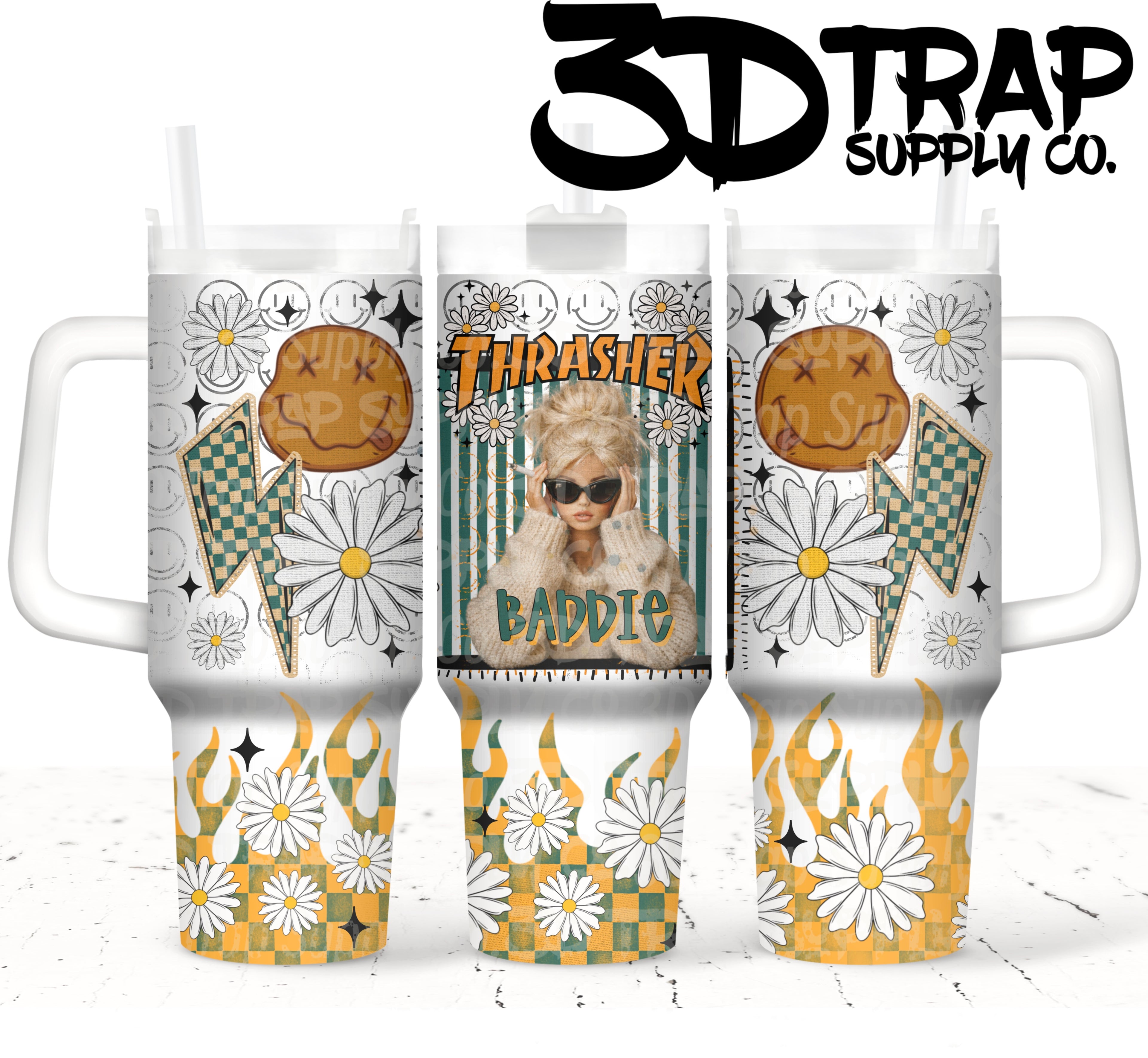 Baddie 40 OZ tumbler design