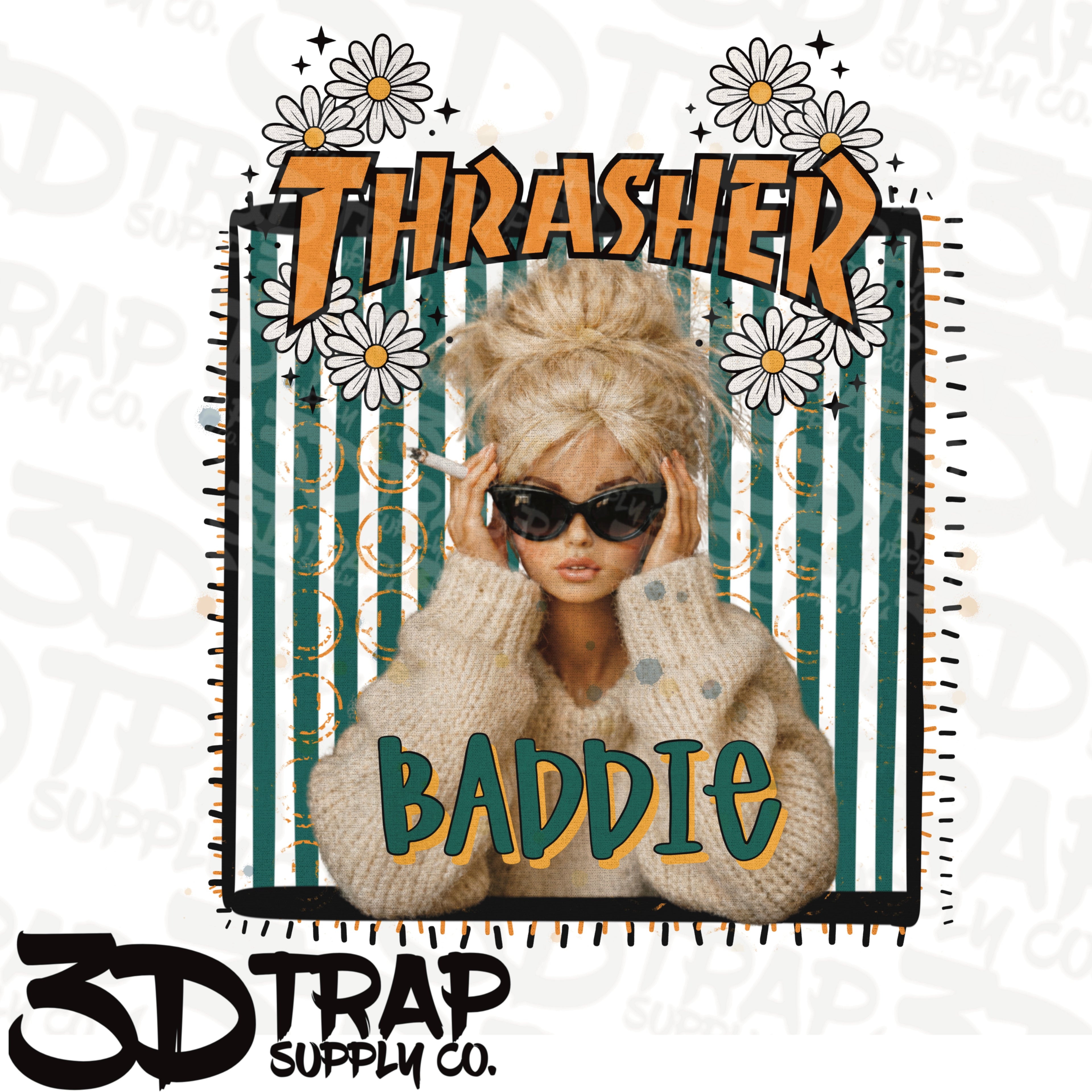 Baddie Digital T-Shirt Design PNG |  Instant Download