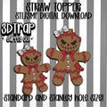 Spooky Gingerbread Bride Straw topper STL/3MF