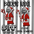 GF- Santa Badge Reel Cover Topper STL/3MF