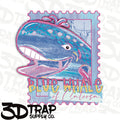 Whale Digital T-Shirt Design PNG |  Instant Download