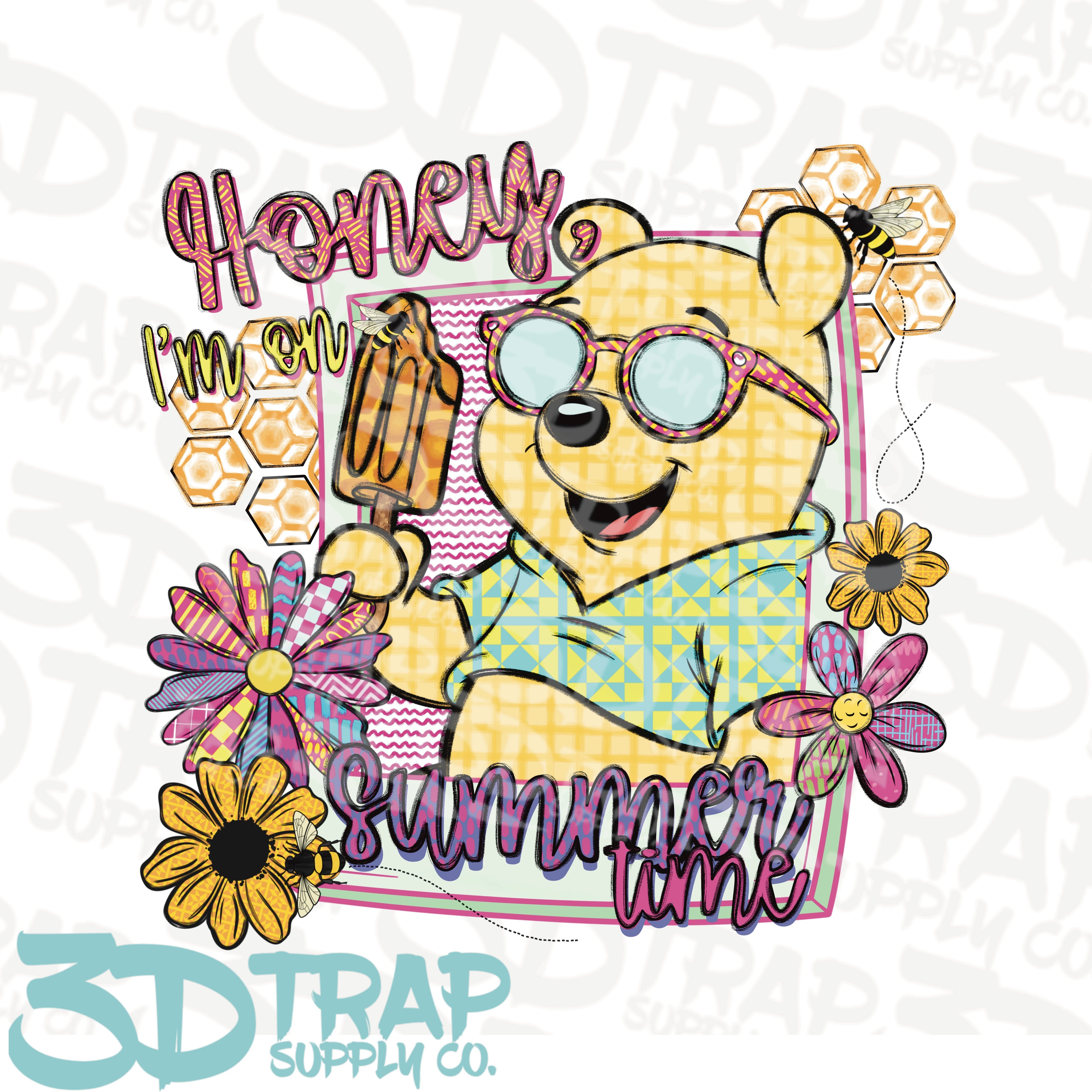 Honey I’m on summertime  Digital T-Shirt Design PNG |  Instant Download