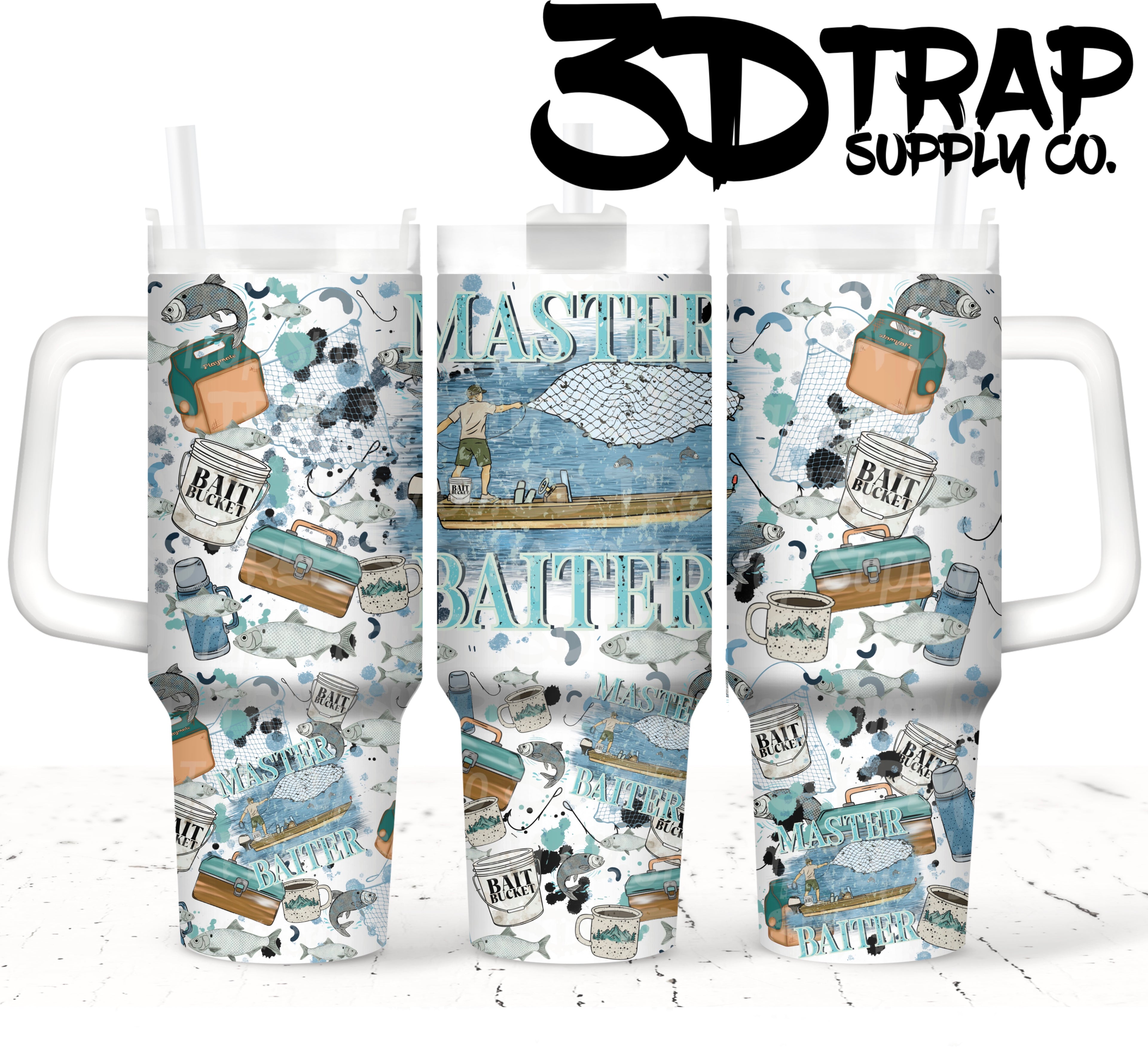 Master Baiter 40 OZ tumbler design