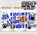 Blue and white Tiger  16 oz Design