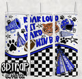 Roar loud Tiger blue/white  20 0z Designs