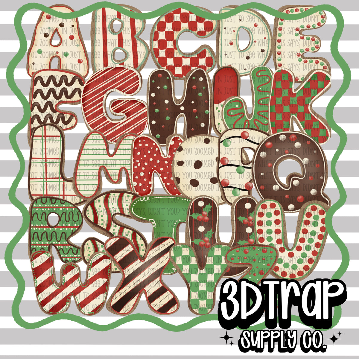 Christmas Cookie Alpha set PNG |  Instant Download