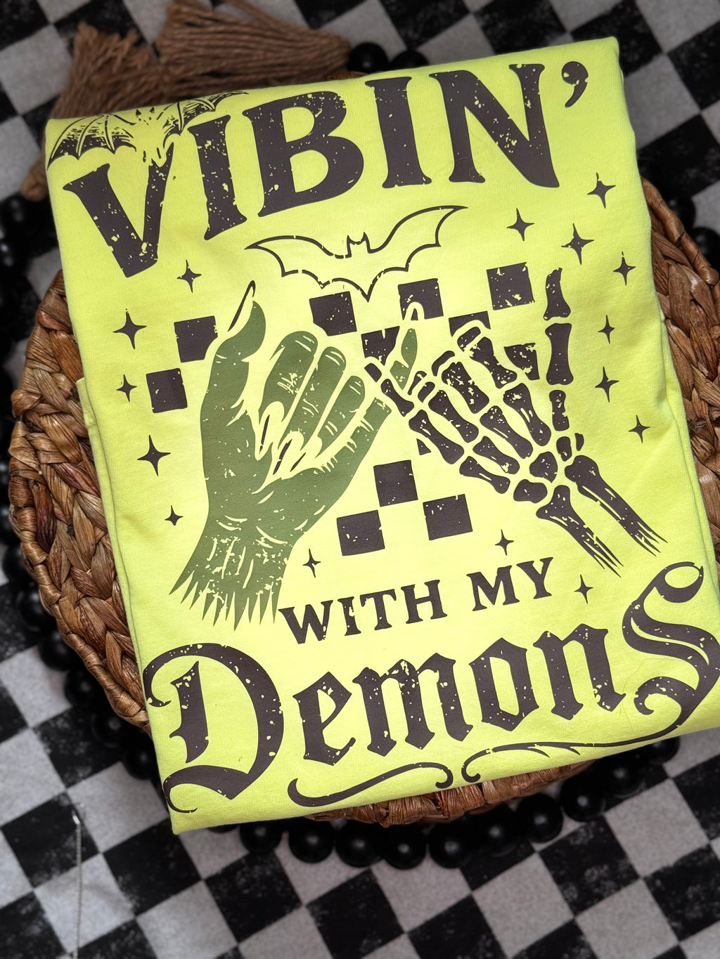 Vibing with my demons comfort colors tee shirt