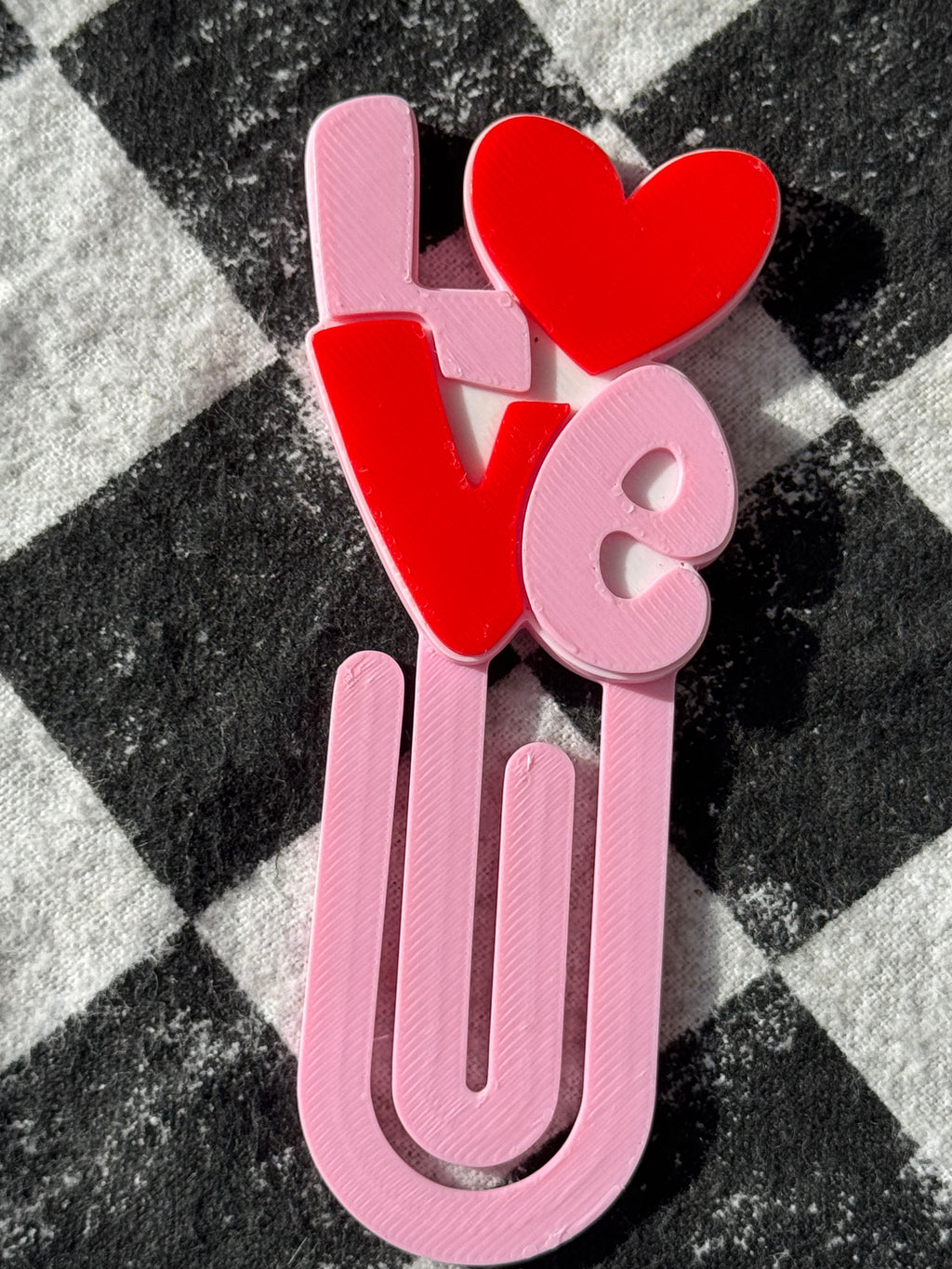 Love Jumbo Paperclip Bookmark – 3D Printed