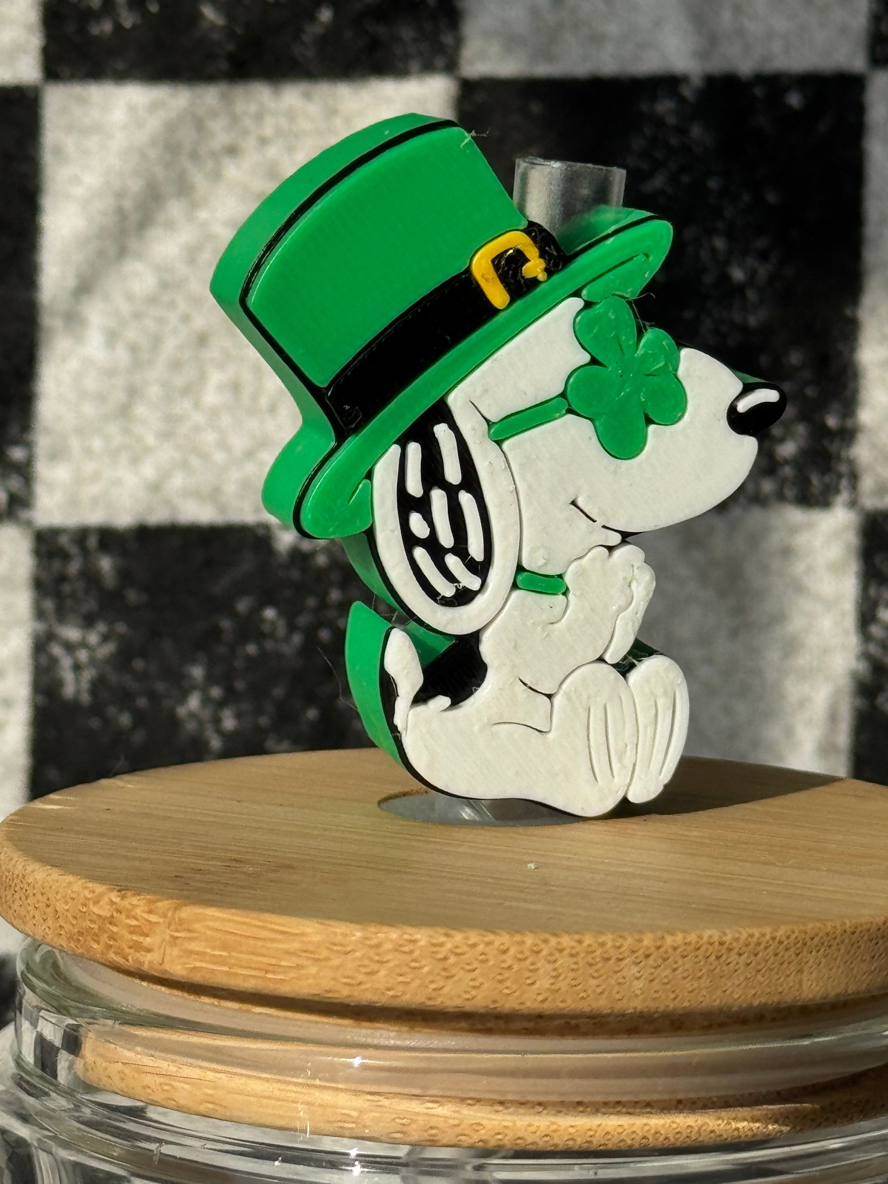 St. Pattie's Day Puppy  Straw Topper