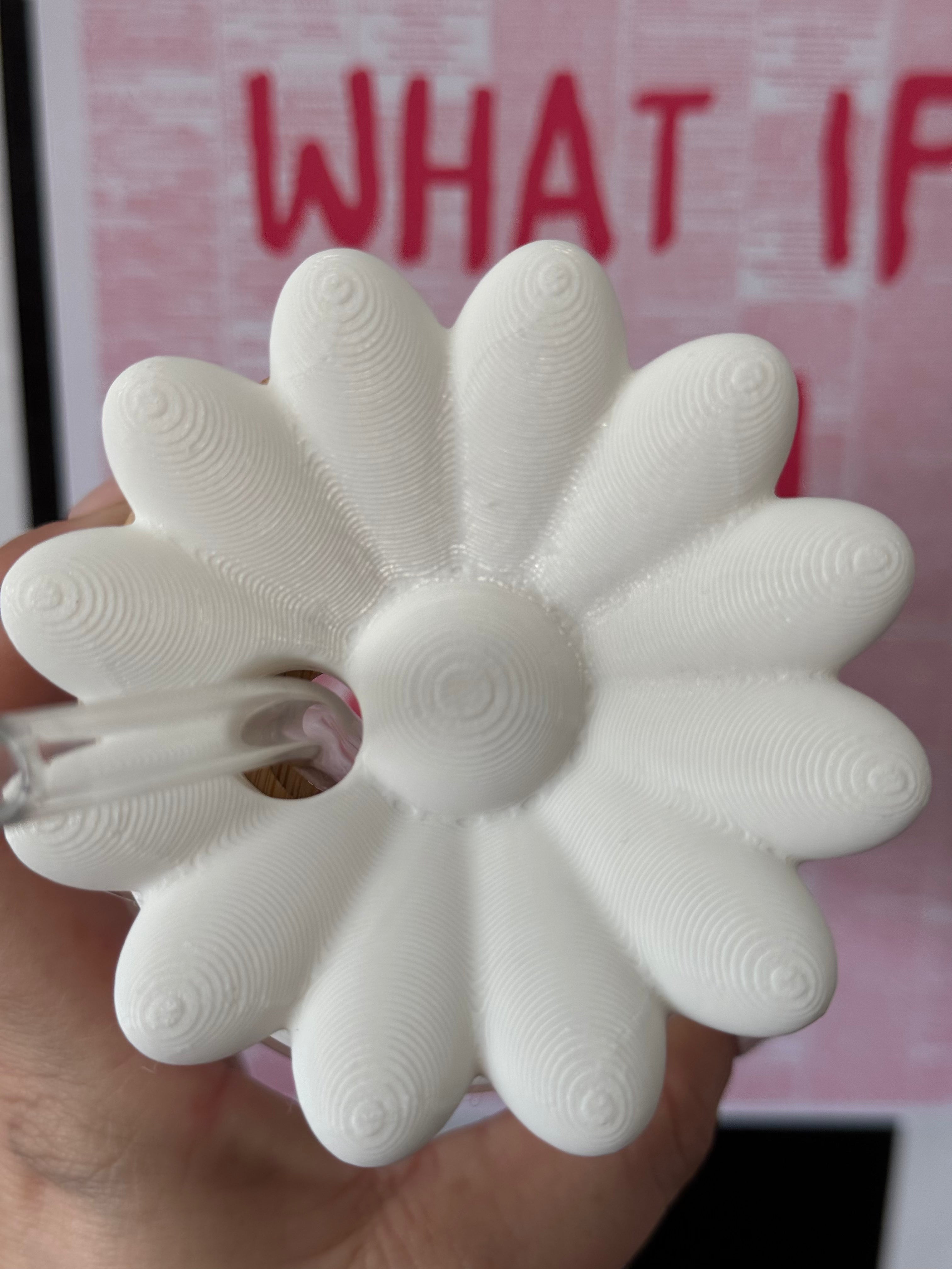 White Sunflower Lid Topper