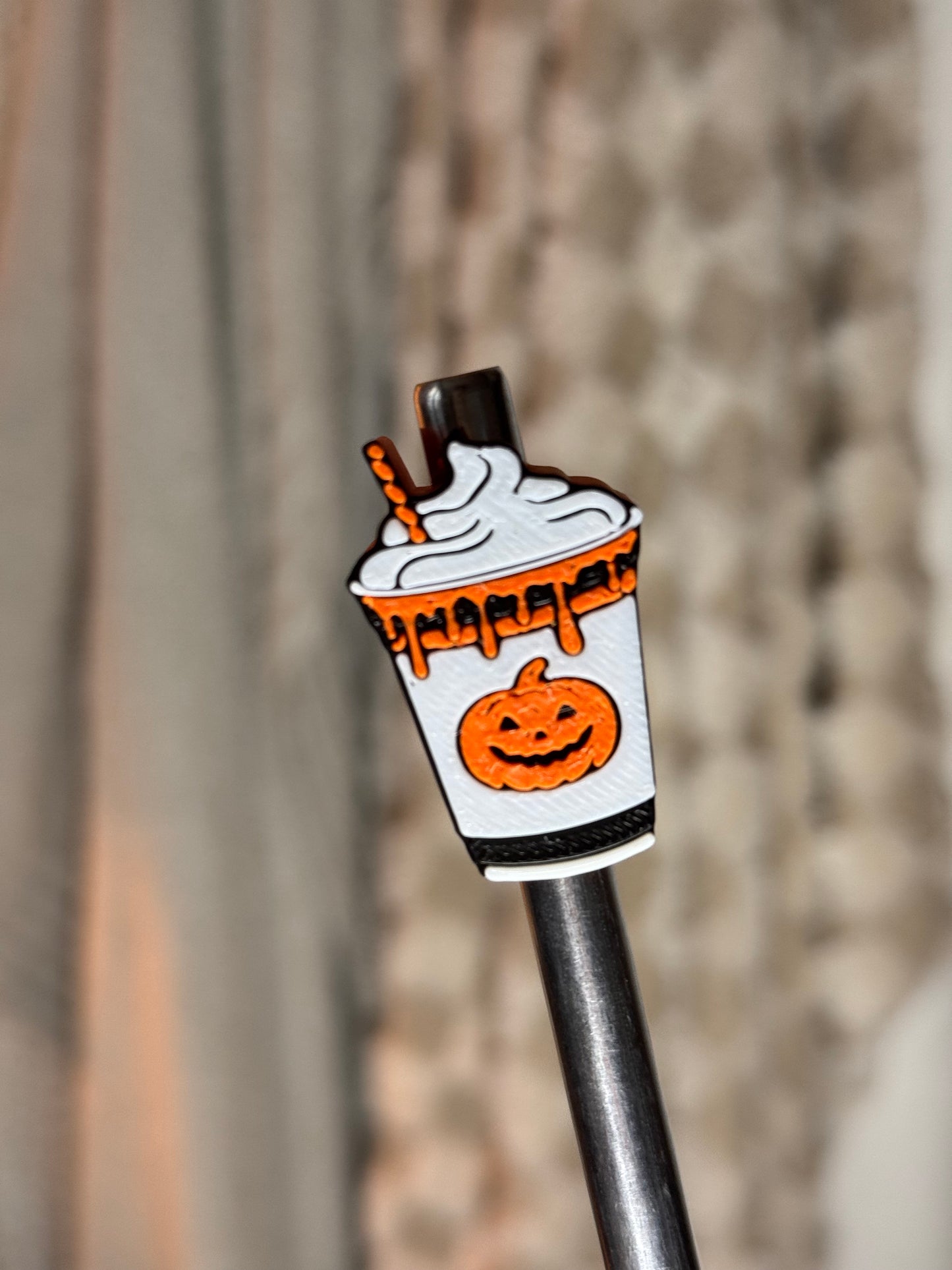 Coffee Pumpkin  Straw Topper