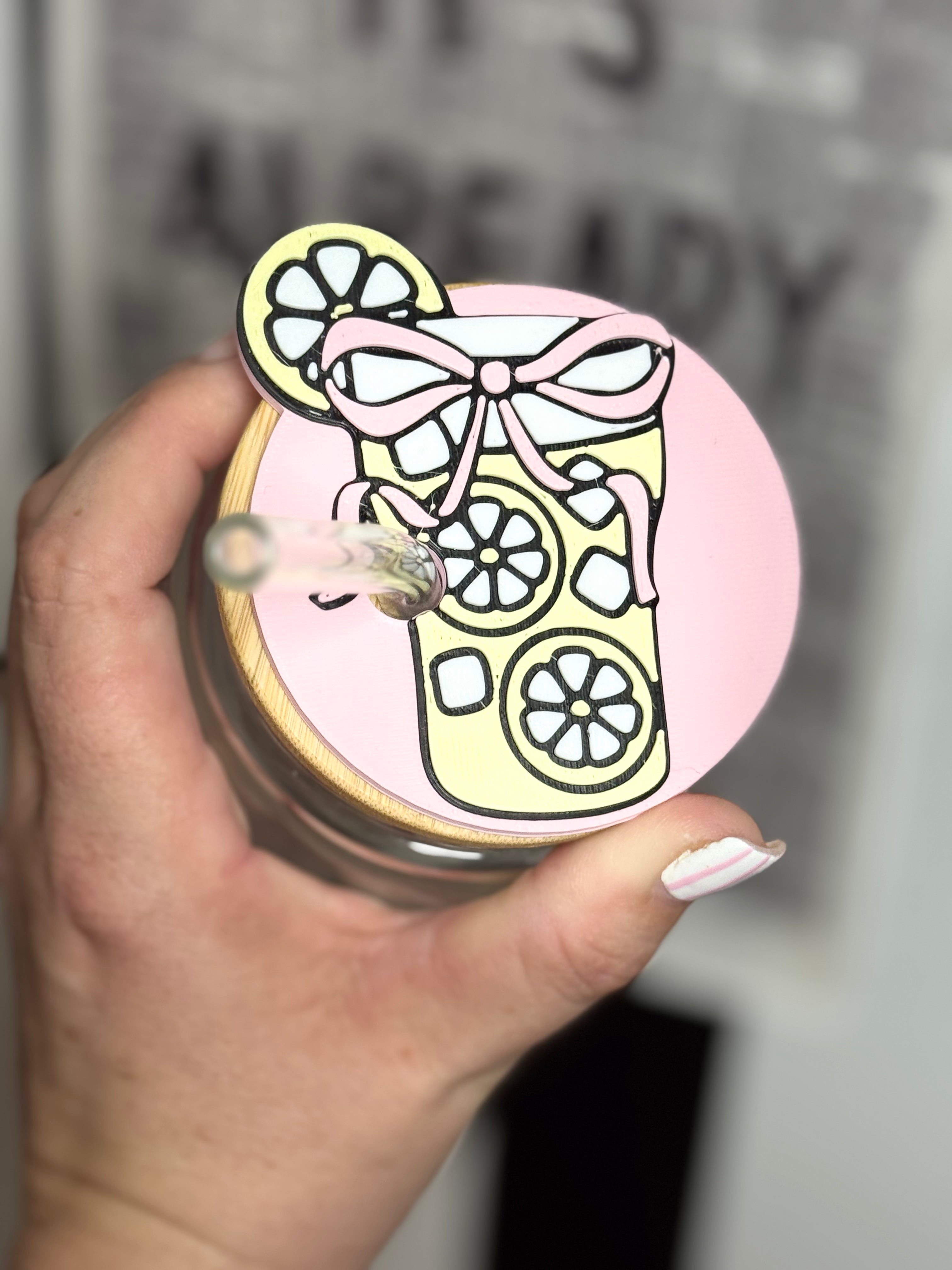 Lemonade 16 oz Libbey Lid cover