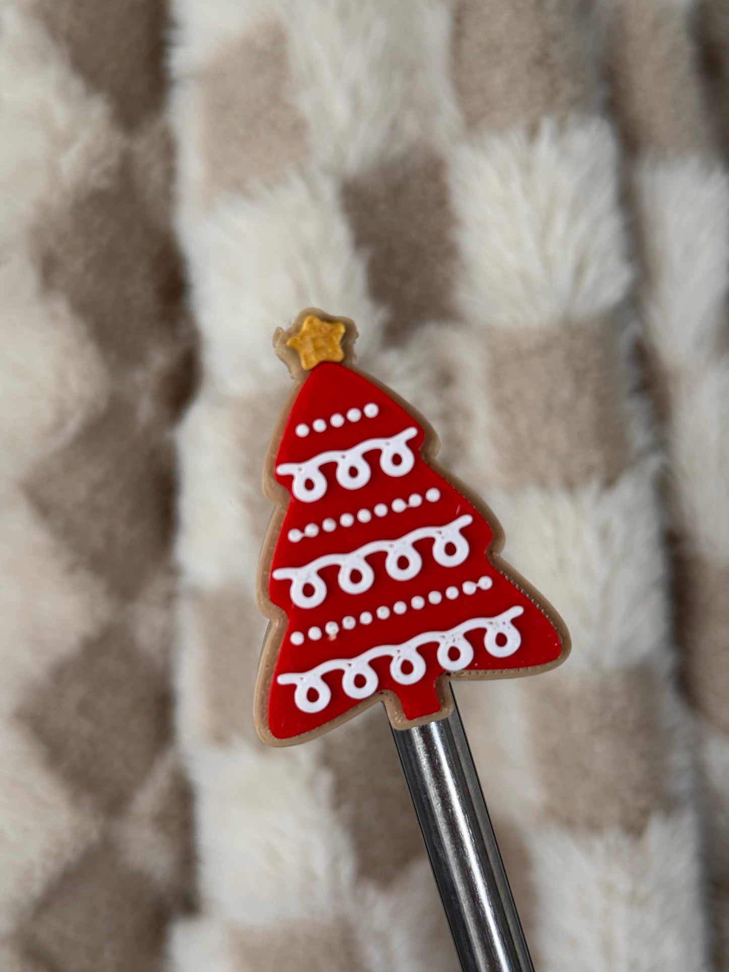 Sugar cookie christmas tree  Straw Topper