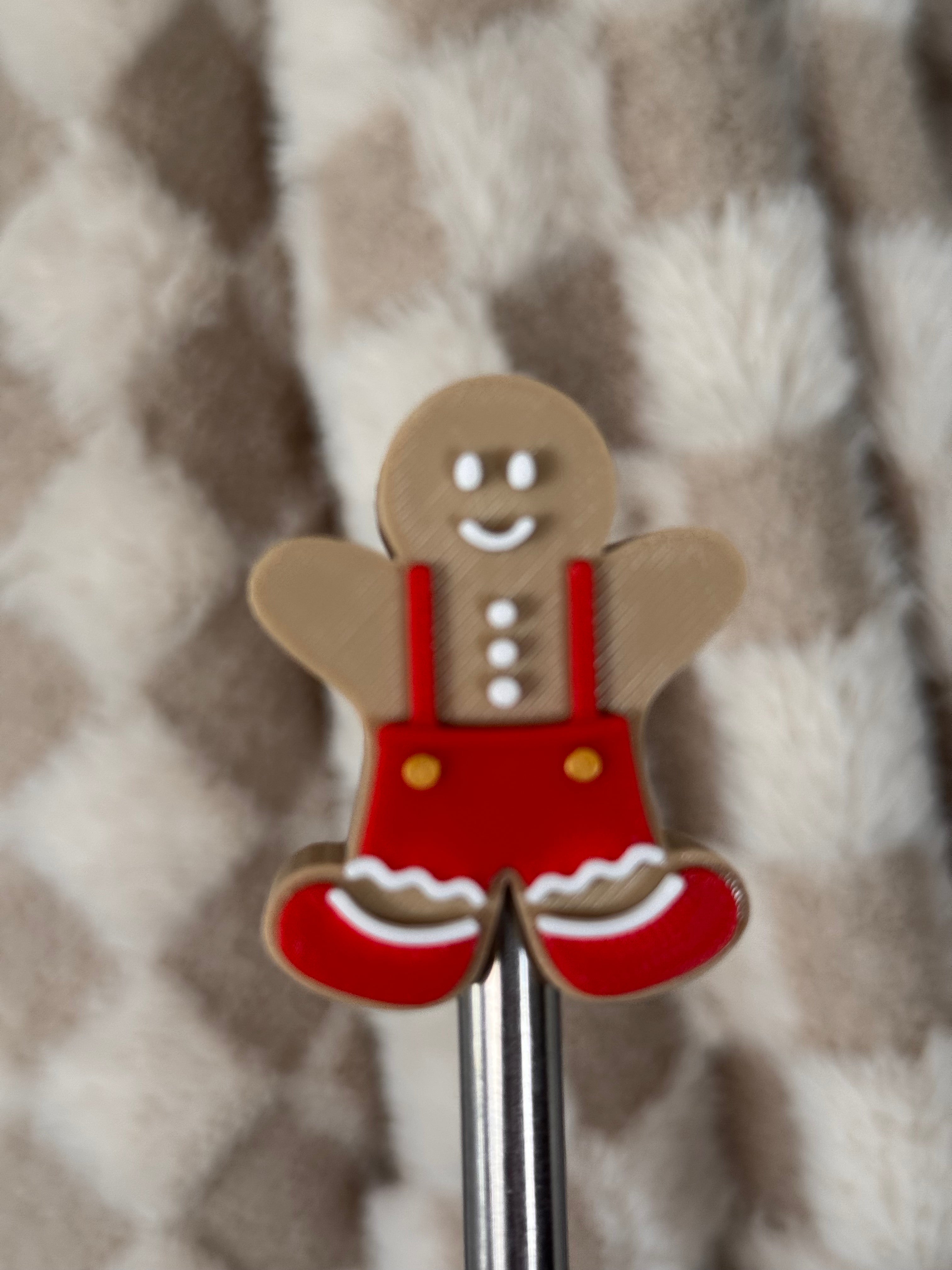 Sugar cookie gingerbread man  Straw Topper