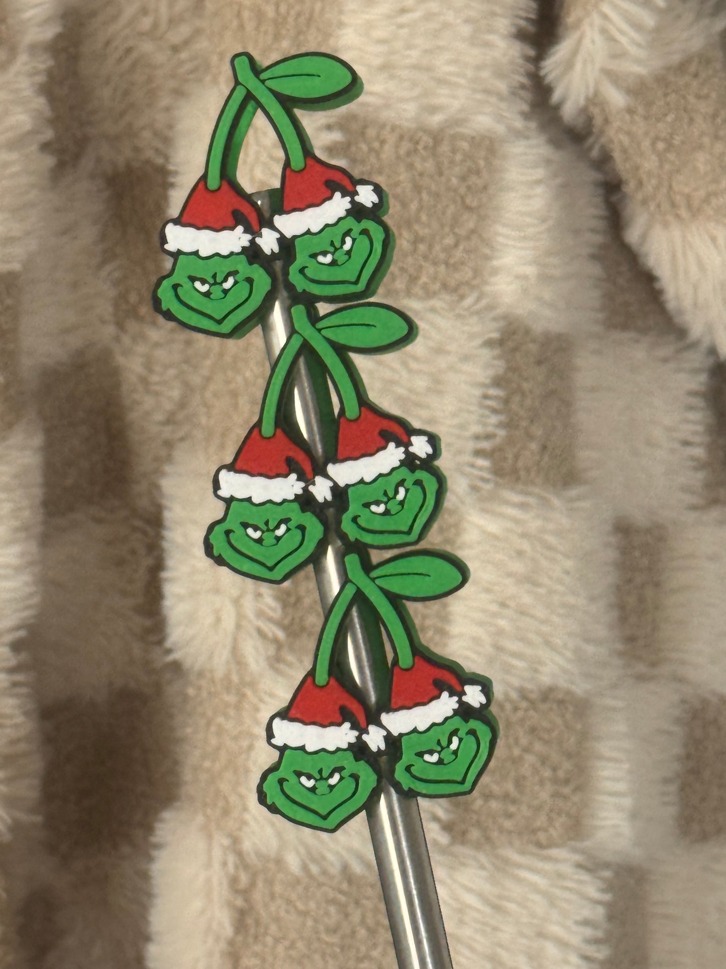 Green Man Cherries  Straw Topper