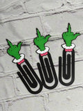 Grinch Jumbo paperclip bookmark