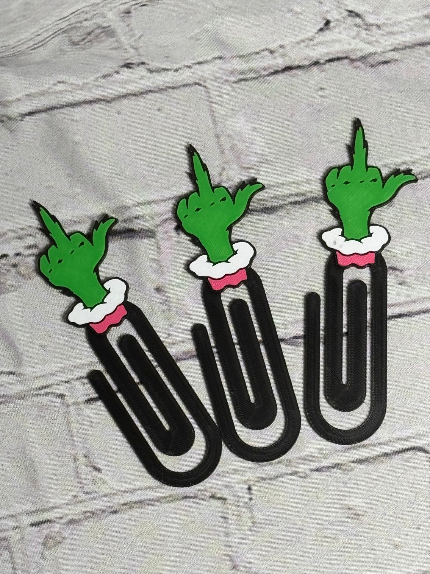 Grinch Jumbo paperclip bookmark