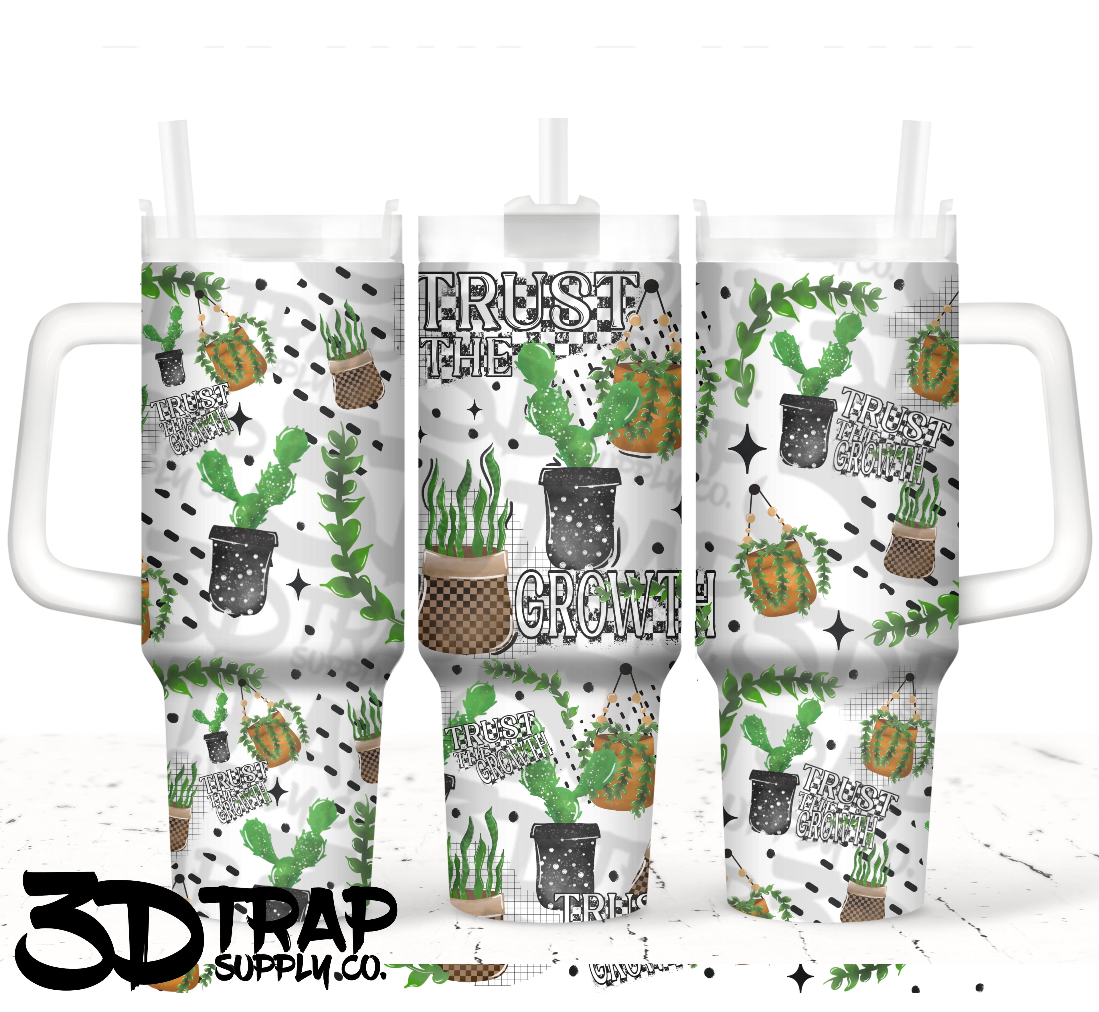 Trust the growth 40 OZ tumbler design