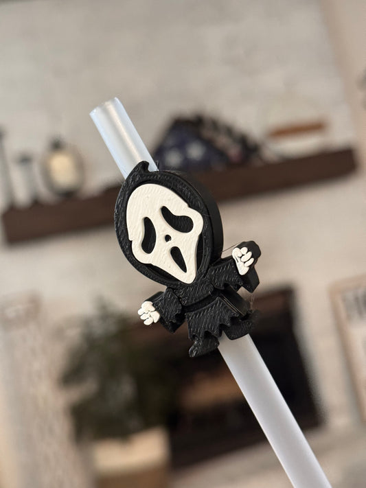 Ghost guy Straw Topper
