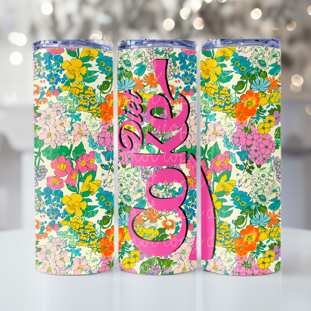 Floral soda tumbler DC