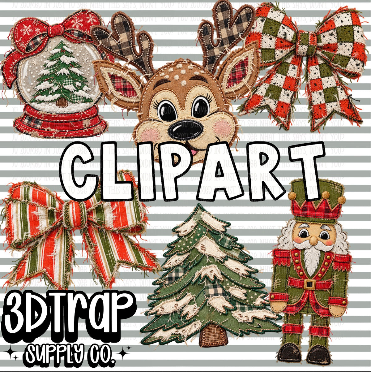 Appliqué faux patches Clipart Set PNG |  Instant Download