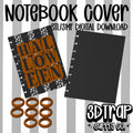 Halloween A5 Ring Notebook STL File | 3D Printable Notebook with Removable Rings