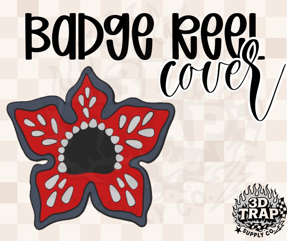 ST Monster Badge Reel Cover Glue On | 3D Printed Badge Topper | Work ID Accessory